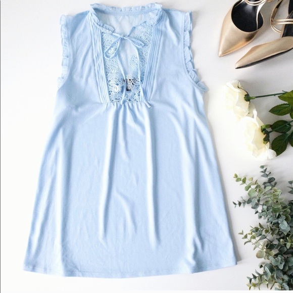 Express lace trim sleeveless blouse - Picture 1 of 6